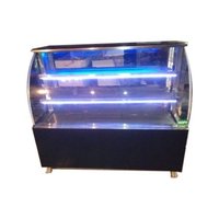 SS Rectangular CURVED GLASS Display Counter
