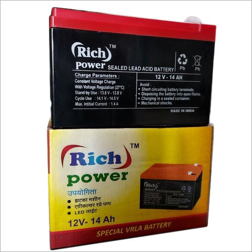 12V 12 AH Solar Light Battery By RICH POWER TECHNOLOGY MANUFACTURING AND SALES