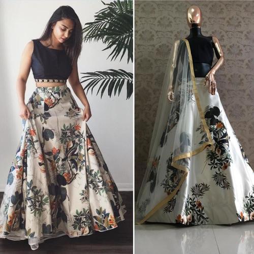 Black And White Lehenga Choli