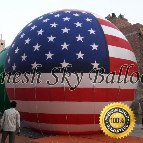 USA FLag Advertising Sky Balloons 12feet Round Balloon Ganesh Sky Balloon