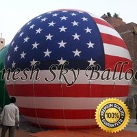 USA FLag Advertising Sky Balloons 12feet Round Balloon Ganesh Sky Balloon
