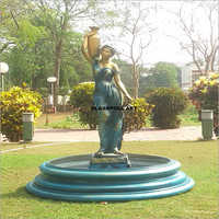 Fiberglass Lady Garden Fountain