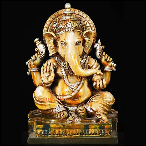 18 inch Fiberglass Antique Ganesha Statues By GLASSPOLL ART