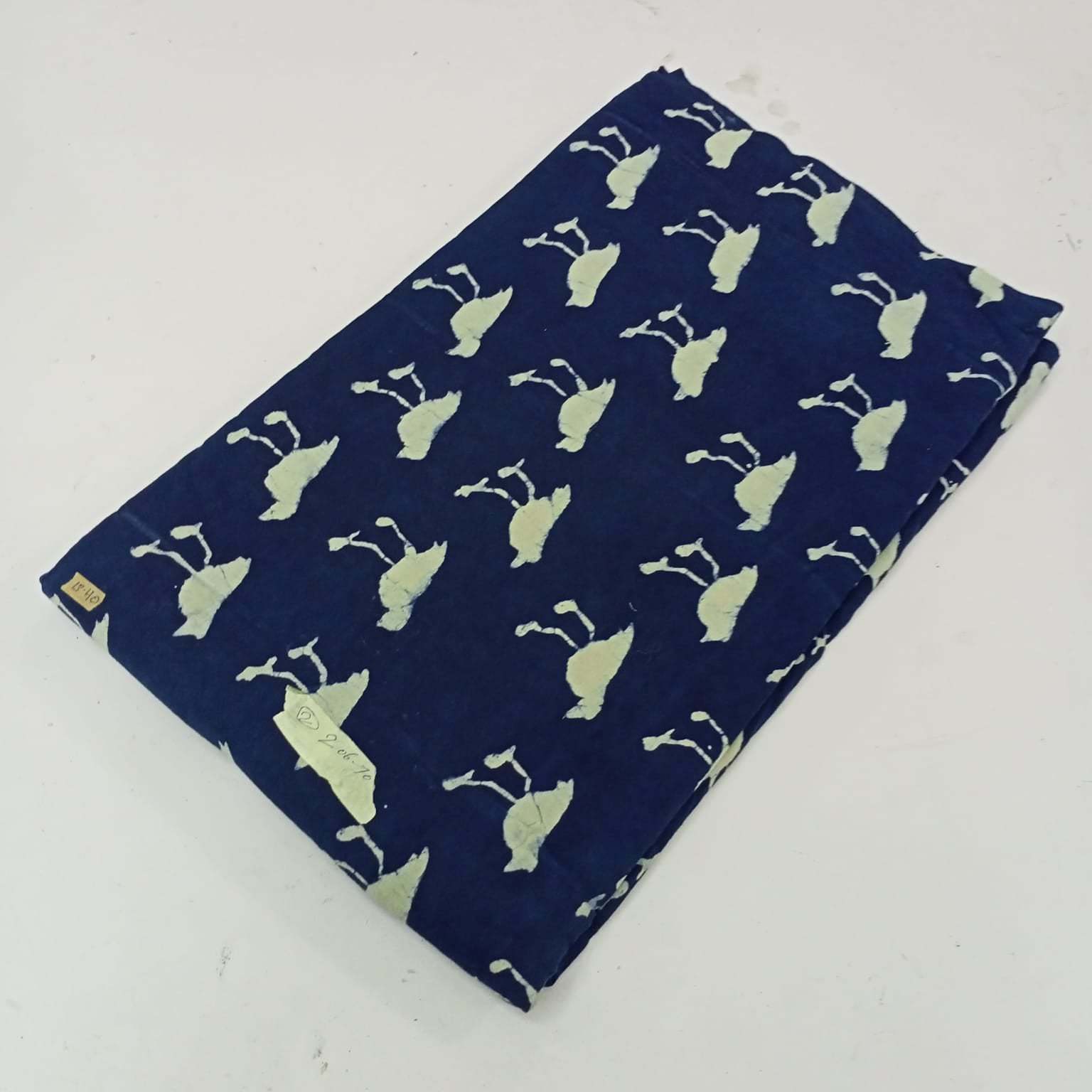 Hand Block Printed cotton fabric in indigo print