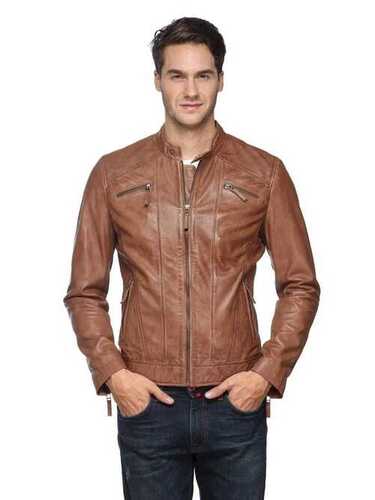 men branded pure leather jackets