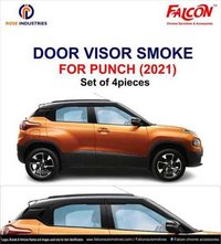 PUNCH DOOR VISOR IN SMOKE COLOR and WITH SS LINE