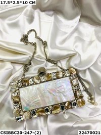 Brass Mother of Pearl Clutch