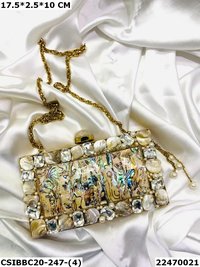 Brass Mother of Pearl Clutch