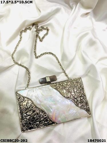 Handmade Designer Brass MOP Clutch Bag