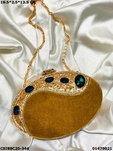 Designer Handcrafted Brass MOP Clutch