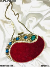Designer Handcrafted Brass MOP Clutch