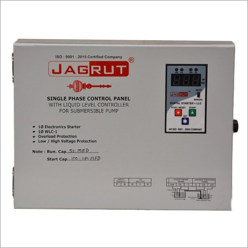 Single Phase Control Panel With Liquid Level Controller For Submersible Pump Base Material: Metal Base