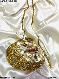 Brass MOP Designer Evening Clutch Bag