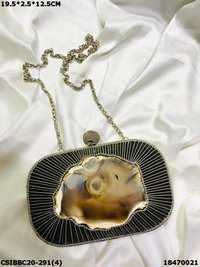 Brass MOP Bridal Clutch Bag