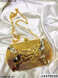 Brass Mother of Pearl Clutch Bag