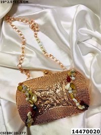 Brass Mother of Pearl Clutch Bag
