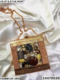 Bridal Handmade Brass MOP Ladies Clutch Bag