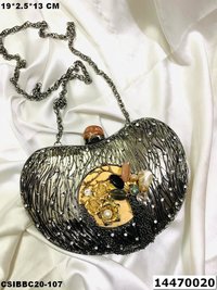 Designer Handmade Brass MOP Clutch Bag