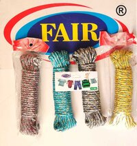 10mtr Fabric Rope - Fabric Rope Material, 10 Meters Long, Multicolour Design | Ideal For Drying Clothes With Hangers And Clips