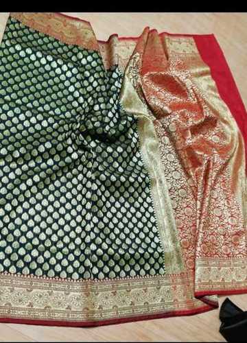 Banarsi paudi katan semi silk saree