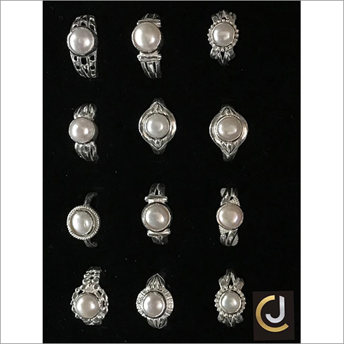 Silver Pearl Rings