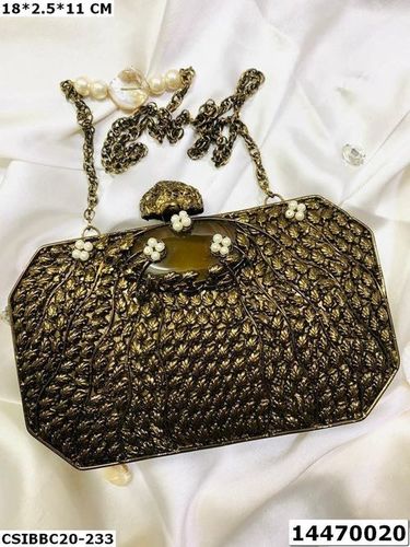Handcrafted Sylish Brass MOP Clutch Bag