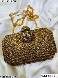 Handcrafted Sylish Brass MOP Clutch Bag