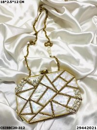 Brass MOP Handmade Ladies Clutch Bag