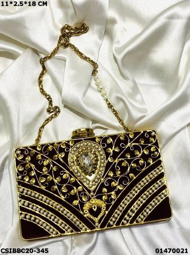 Designer Bridal Brass MOP Clutch