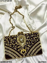 Designer Bridal Brass MOP Clutch
