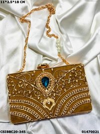 Designer Bridal Brass MOP Clutch