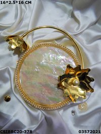 Designer Hanmade Brass MOP Clutch Bag