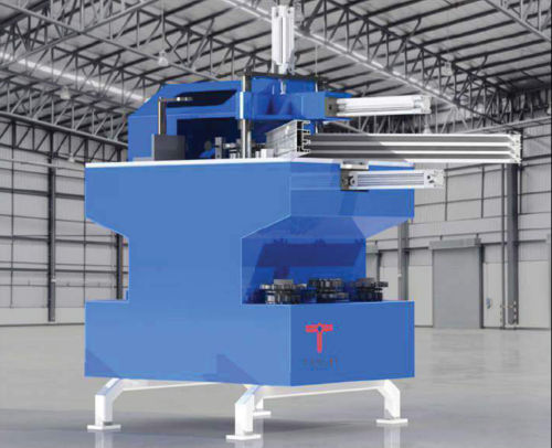 Blue End Milling Cum Corner Cleaning Machine