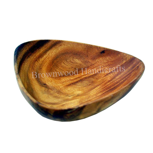 Polished Wooden Serving Bowl Set Of 6