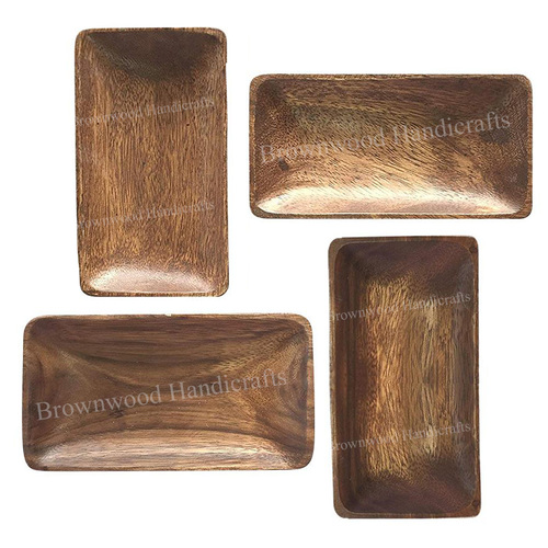 Handmade Natural Acacia Wooden Serving Bowl - 6.5x3.5x1 Inch | Polished Finish Hand Carved Design Ideal for Dry Fruits Antique Nautical Style Perfect Gift and Home Decor