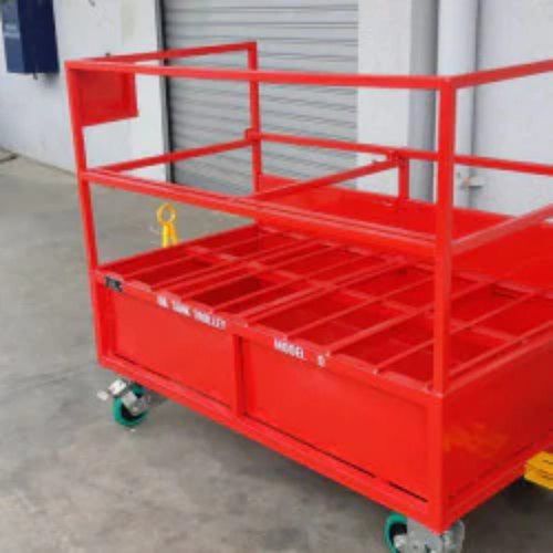 Heavy Duty Pallet Cage - 400 KG Capacity, Steel Frame Design, Red Color, 4 Caster Wheels