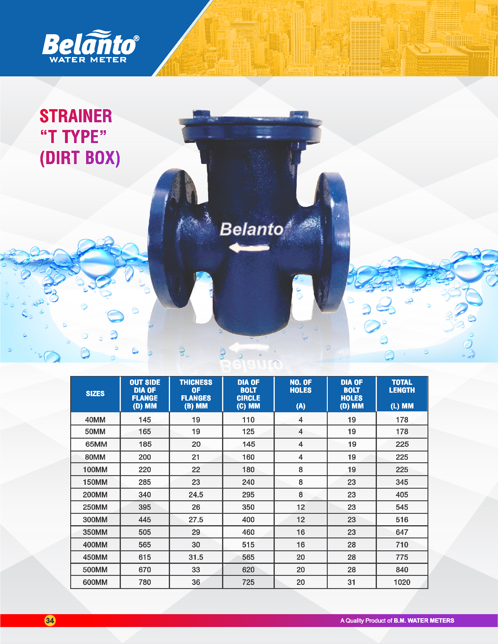 T Type Strainer (Dirt Box)