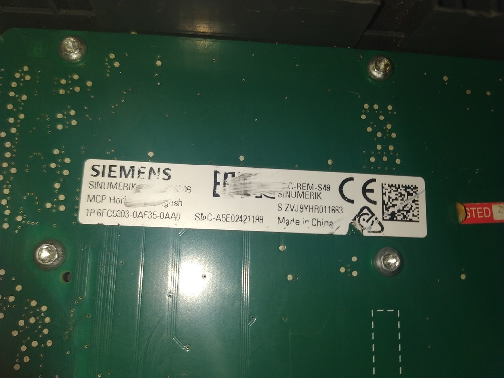 SIEMENS 6FC5303-0AF35-0AA0 KEYPAD