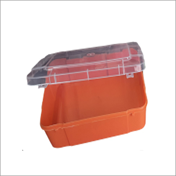 Orange & Transparent Plastic Storage Box