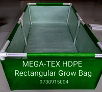 MEGA TEX 350 GSM HDPE Rectangular Grow Bags 48x24x18feet,(Green)