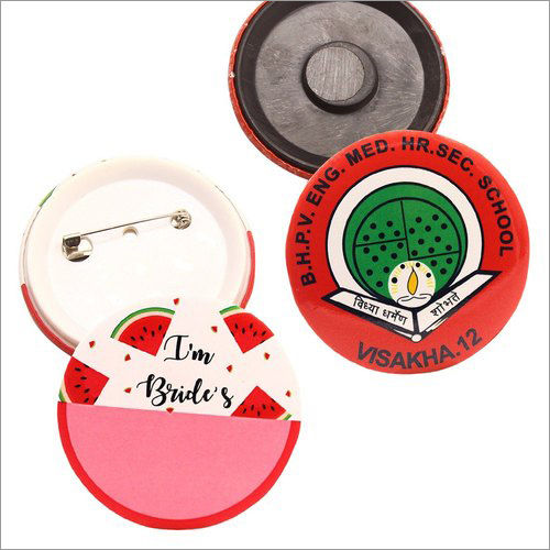 1.2 Inch Printed Plastic Badge