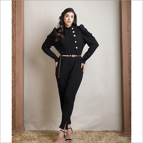 Black Jumpsuit With Belt