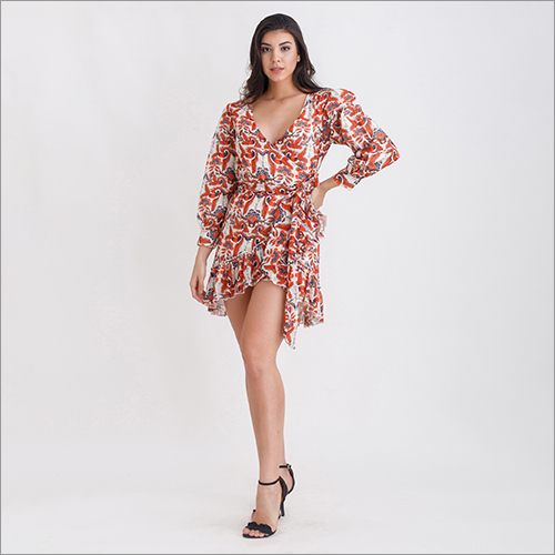 Ladies Cotton Wrap Around Dress