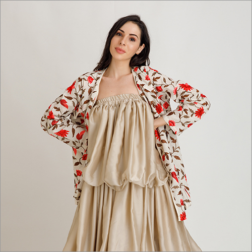 Ladies Embroidered Jacket Dress