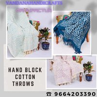 HAND BLOCK PRINTED COTTON THROWS