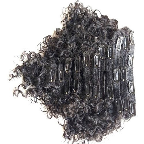 Natural Deep Curly Human Hair Clip In best hair extensions