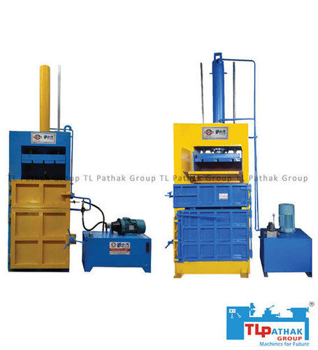 Blue And Yellow Vertical Scrap Baling Press Machine