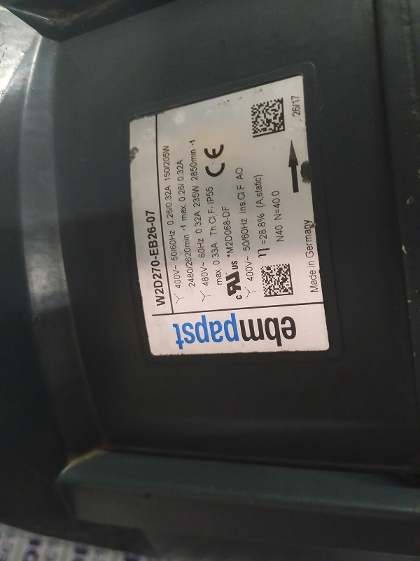 ebmpapst W2D270-EB26-07 FAN