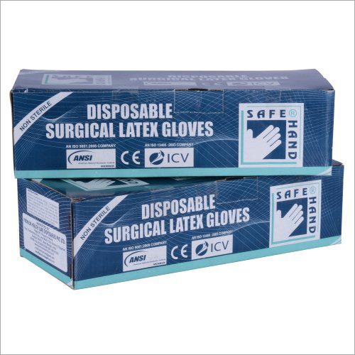 Plastic Safe Hand Latex Surgical Glives Nonsterile
