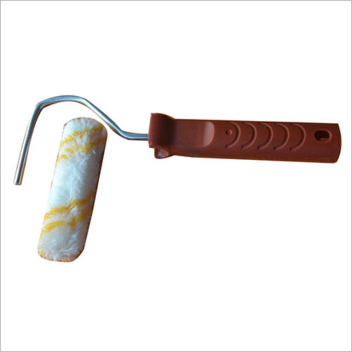 Paint Roller Brush - Metal Frame, 1.5 Inch Core Diameter, 4 Inch Roller Width, 6 Inch Plastic Handle | Durable, Easy Application, Even Coating, Smooth Finish